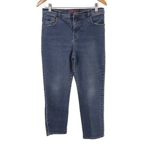 Gloria Vanderbilt Amanda High Rise Tapered Jeans Medium Wash Blue Size 12 Short